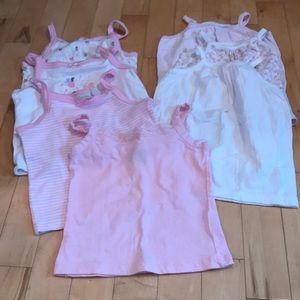 Lot of (7) Toddler Girls Camis Undershirts